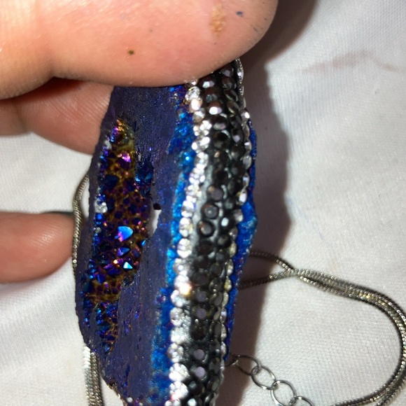 Sparkling Blue Opal Pendant Handmade by La-Sol Designs - Picture 4 of 7